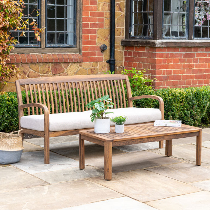 Luxury outdoor coffee table and bench