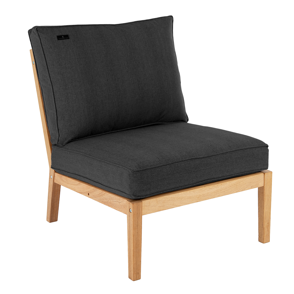 Roble Tivoli middle module outdoor sofa with dark grey cushions