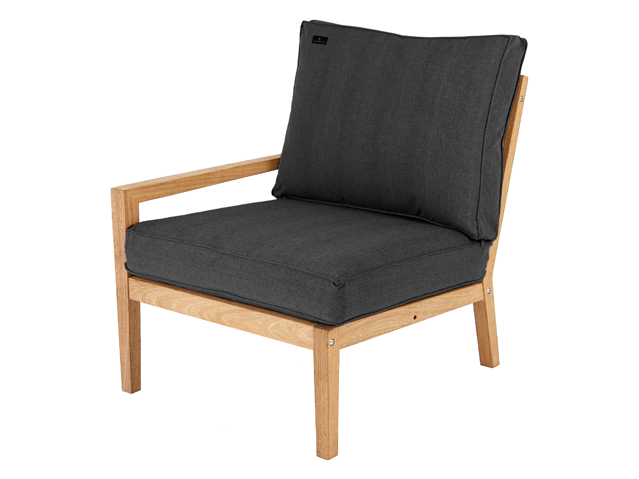 Roble Tivoli end module with dark grey cushions