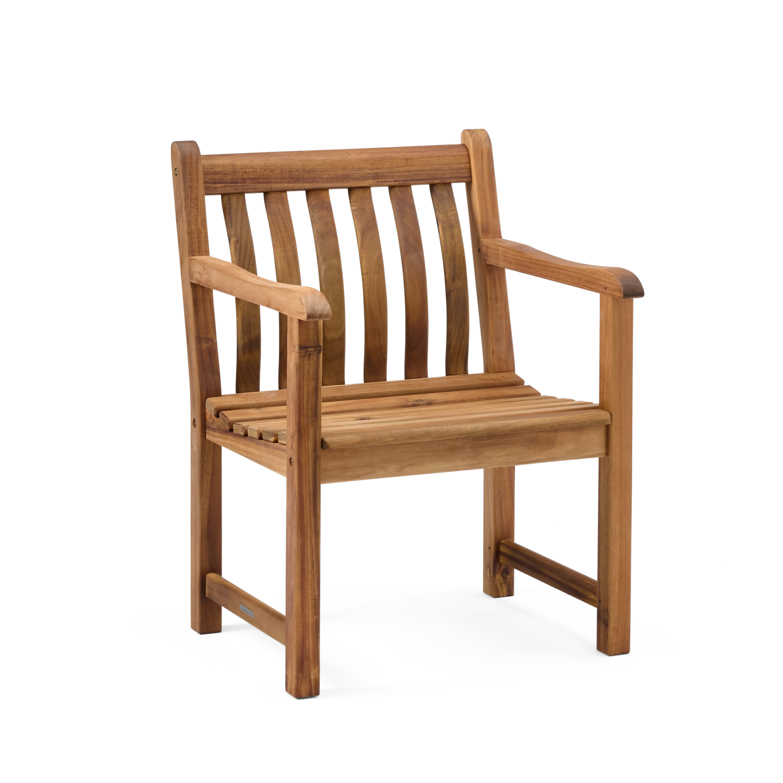 Wooden armchair on a white background