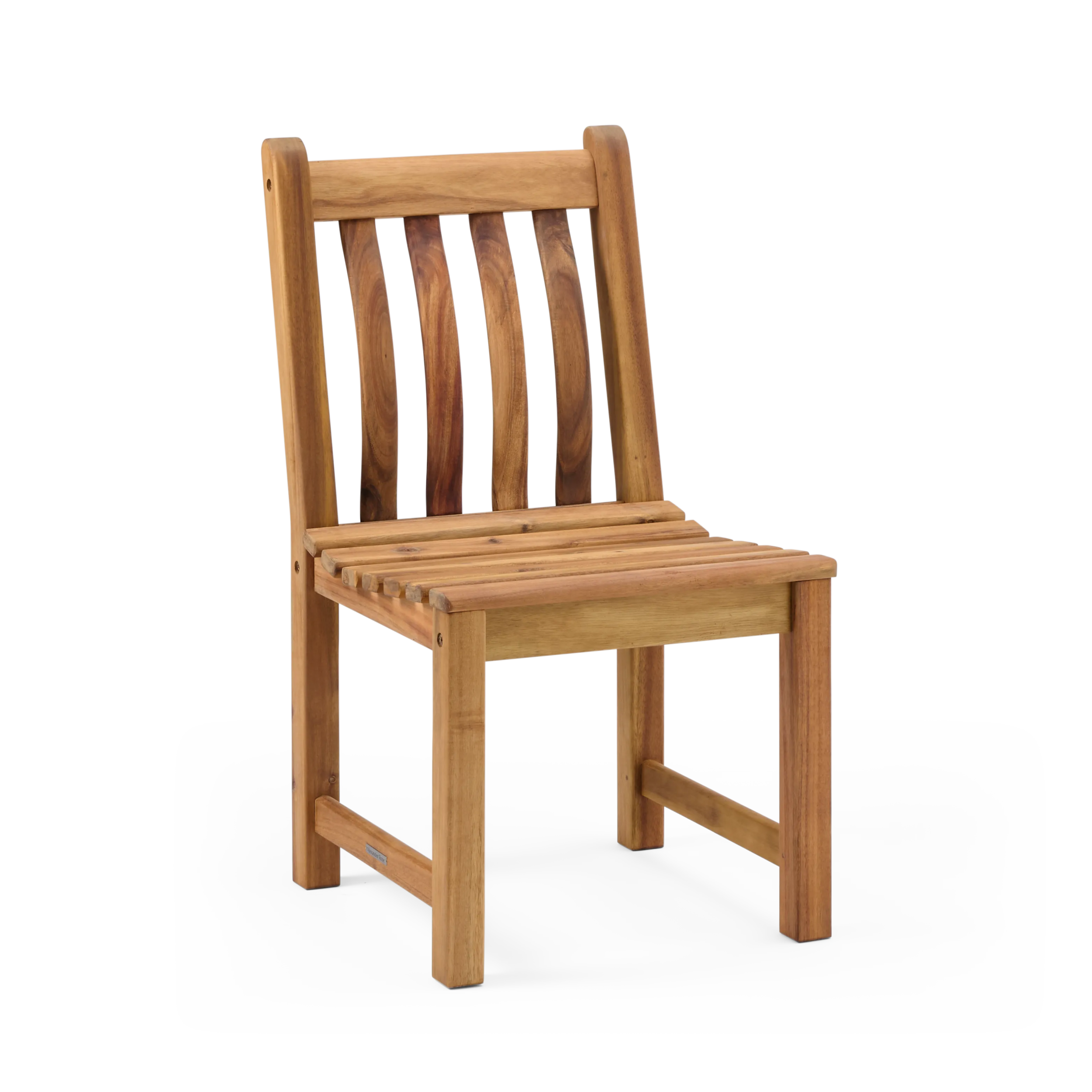 Wooden chair on a white background