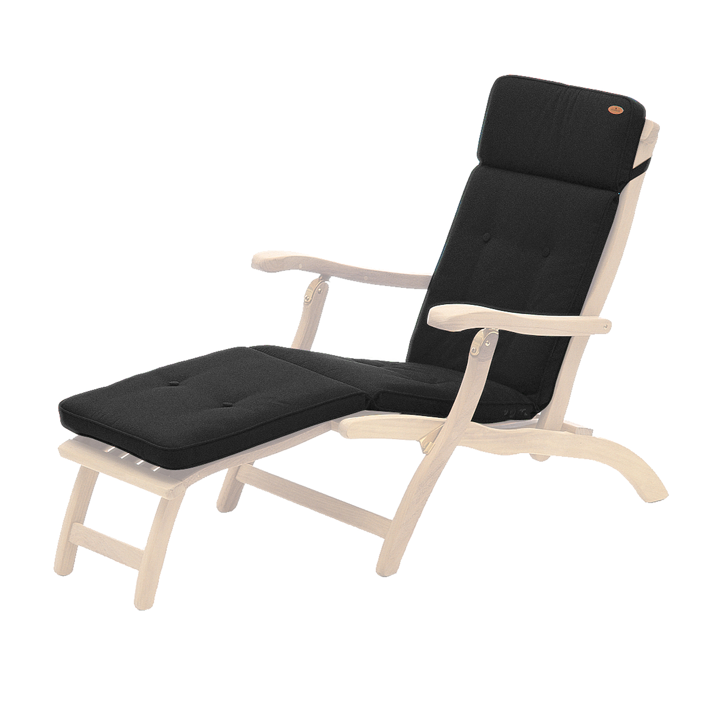 black steamer cushion