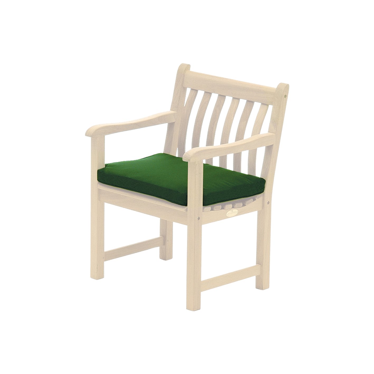 green armchair cushion