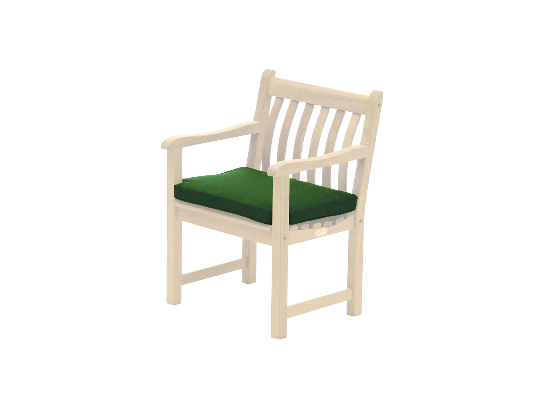 green armchair cushion