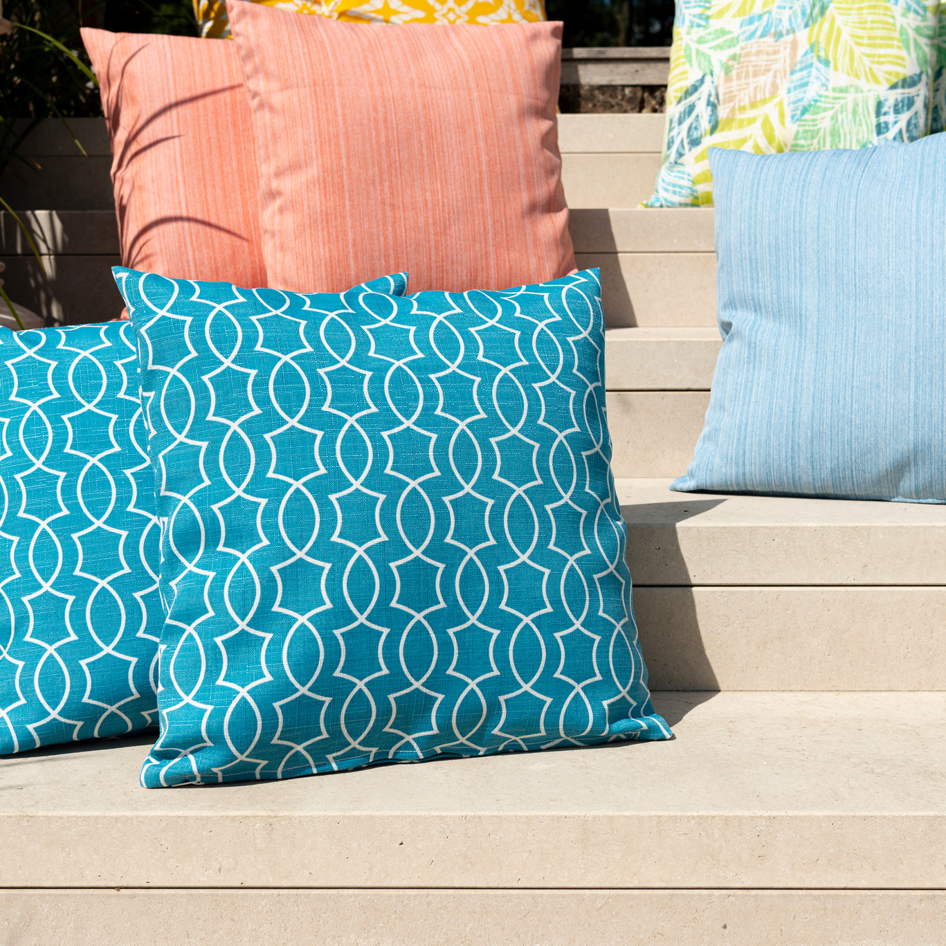 Dalia Blue Cushion by Alexander Rose