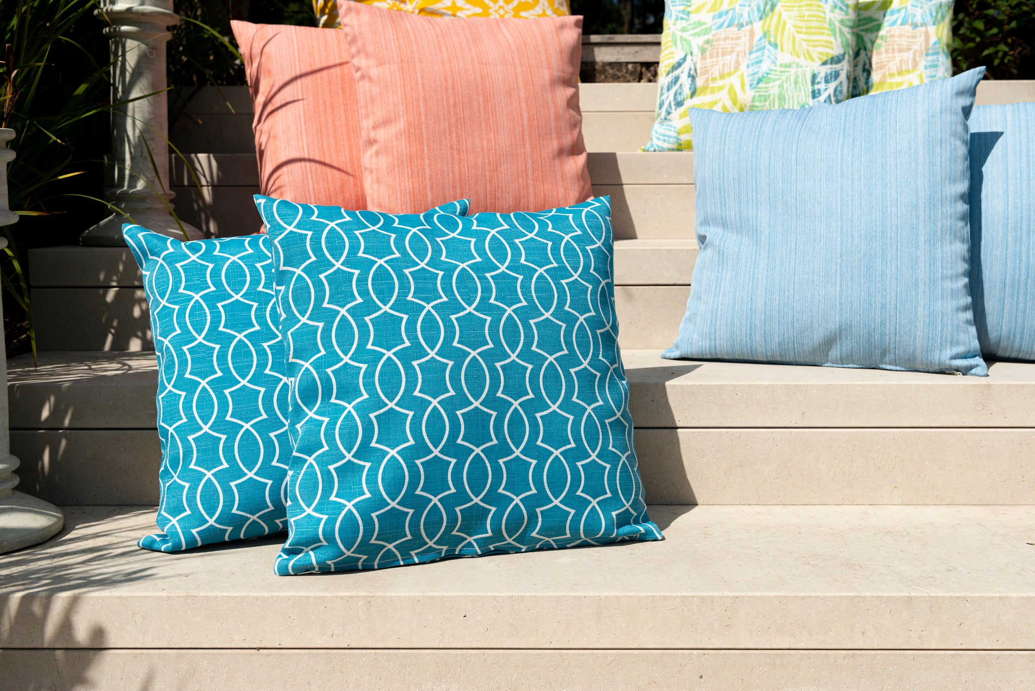 Dalia Blue Cushion by Alexander Rose
