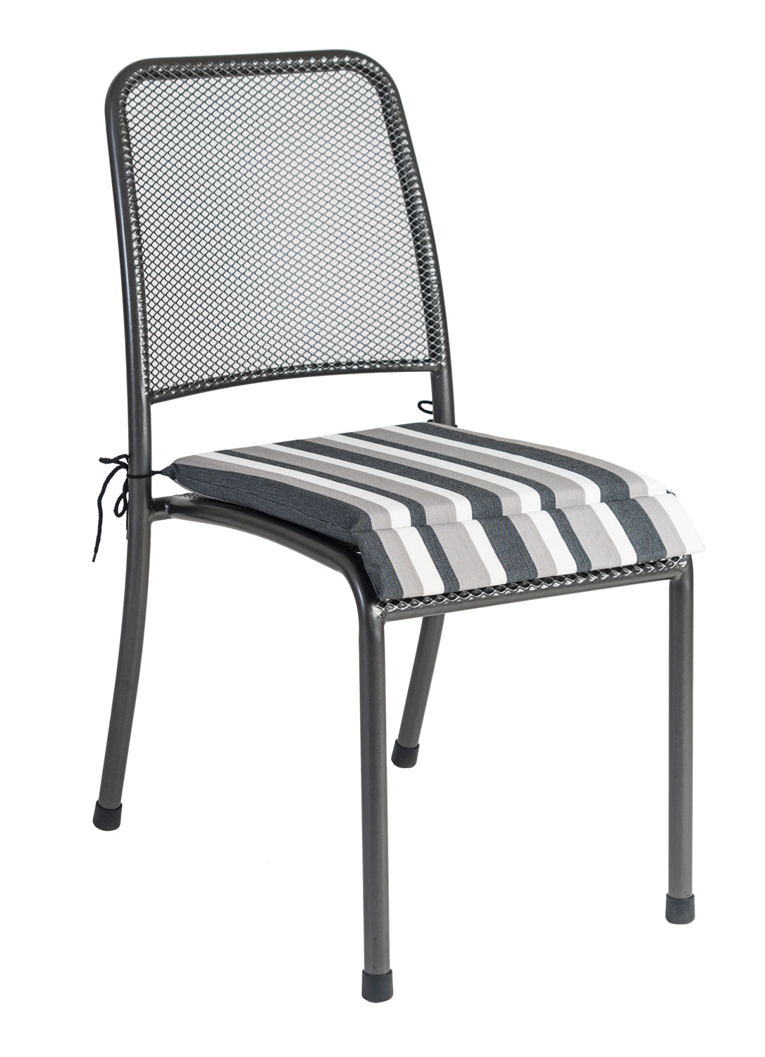 Portofino Chair Cushion Charcoal Stripe