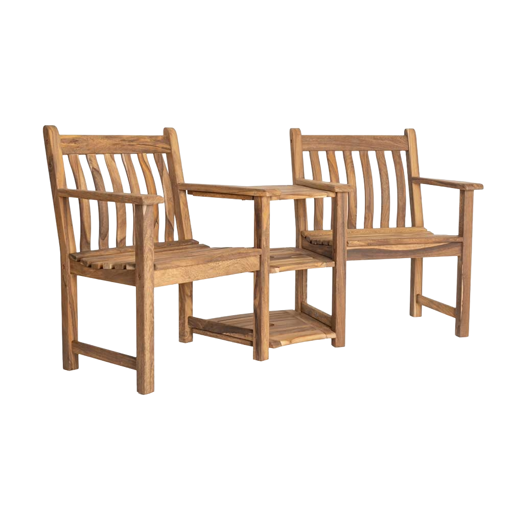 Two wooden chairs on a white background