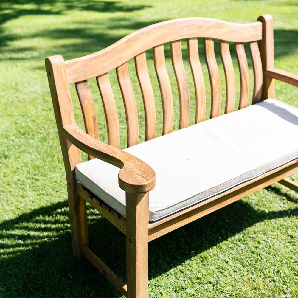 Curved back 2 seater bench