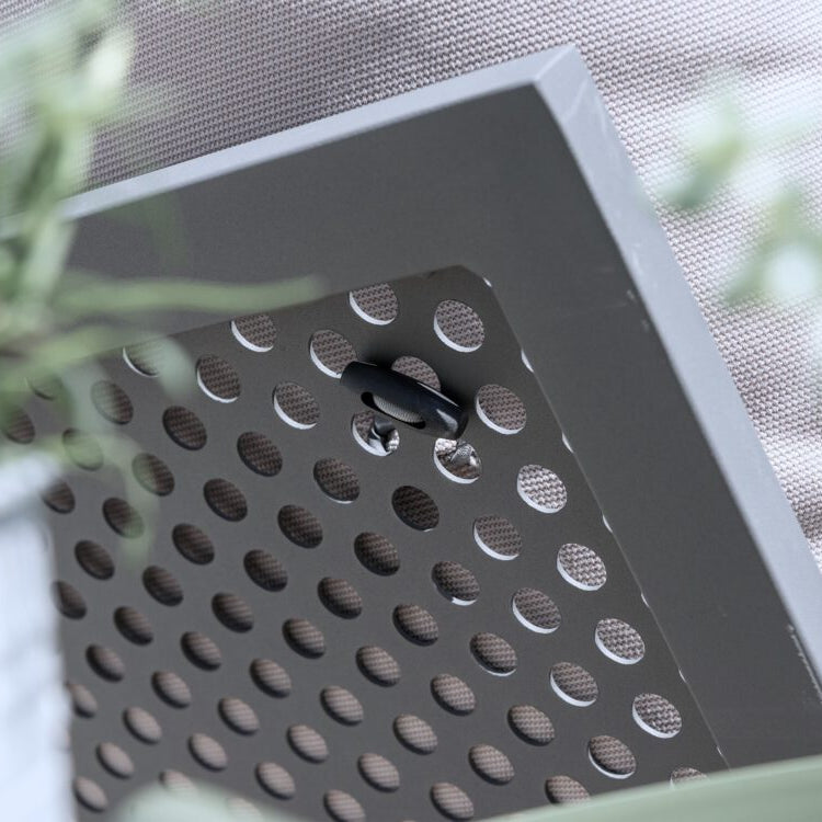 close up of sofa corner unit