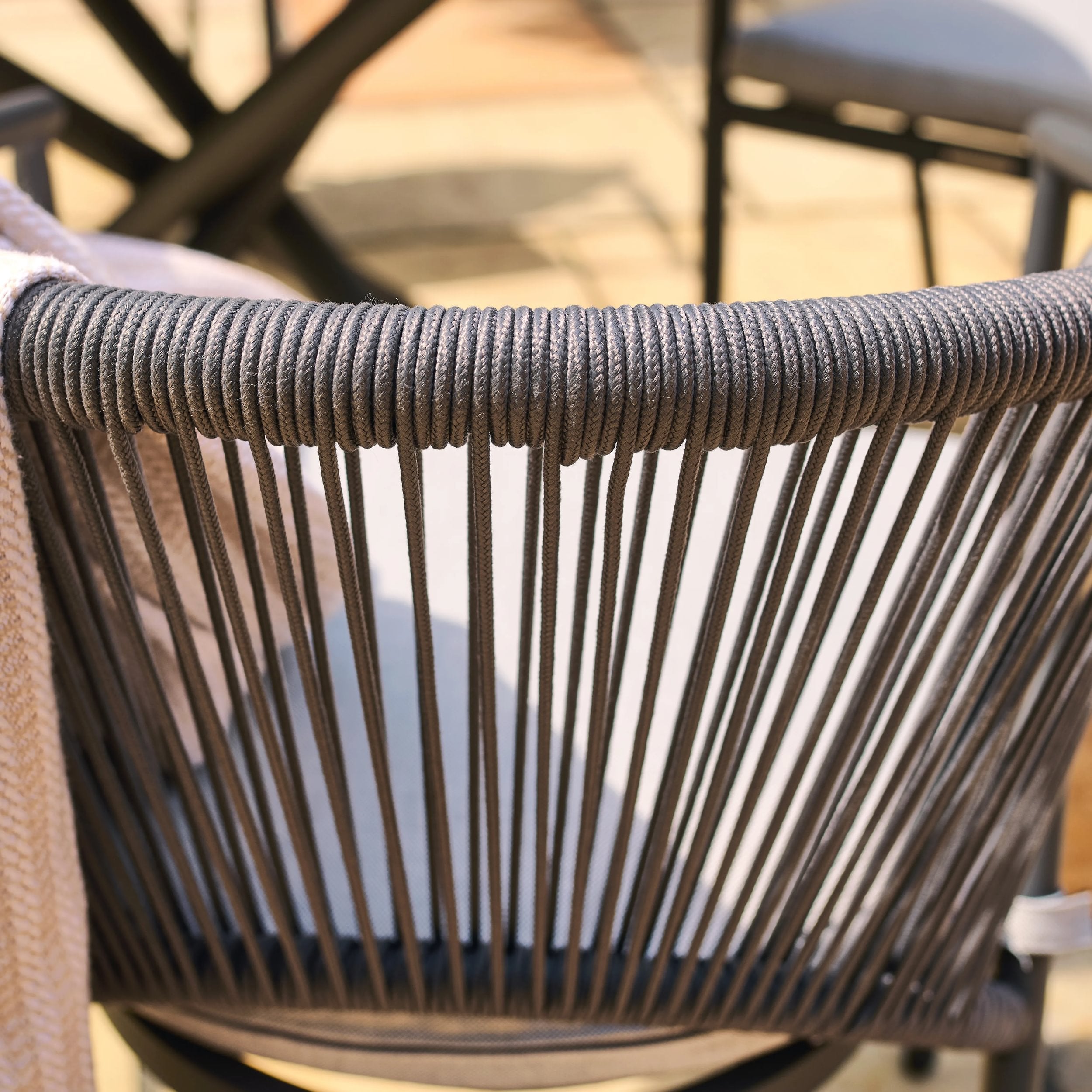 Kyoto close-up of a weave chair with blurred background