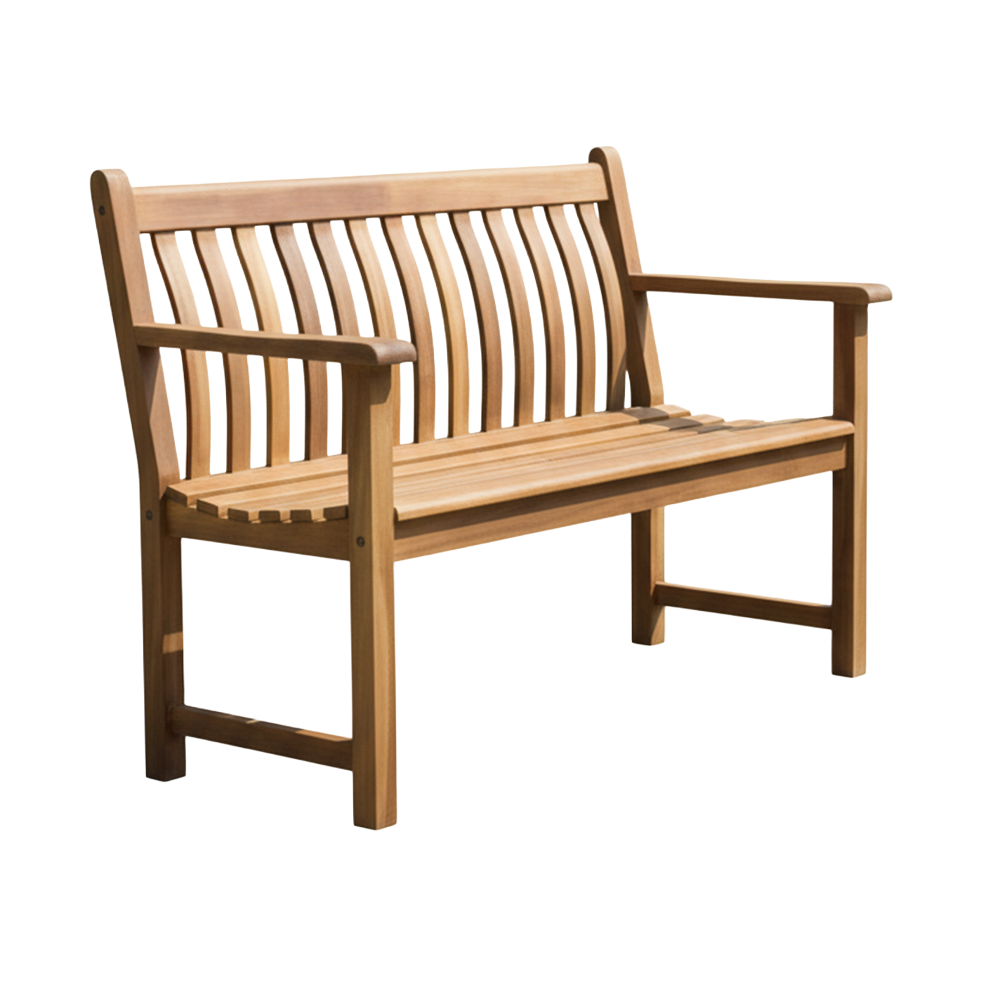 Wooden bench on a transparent background