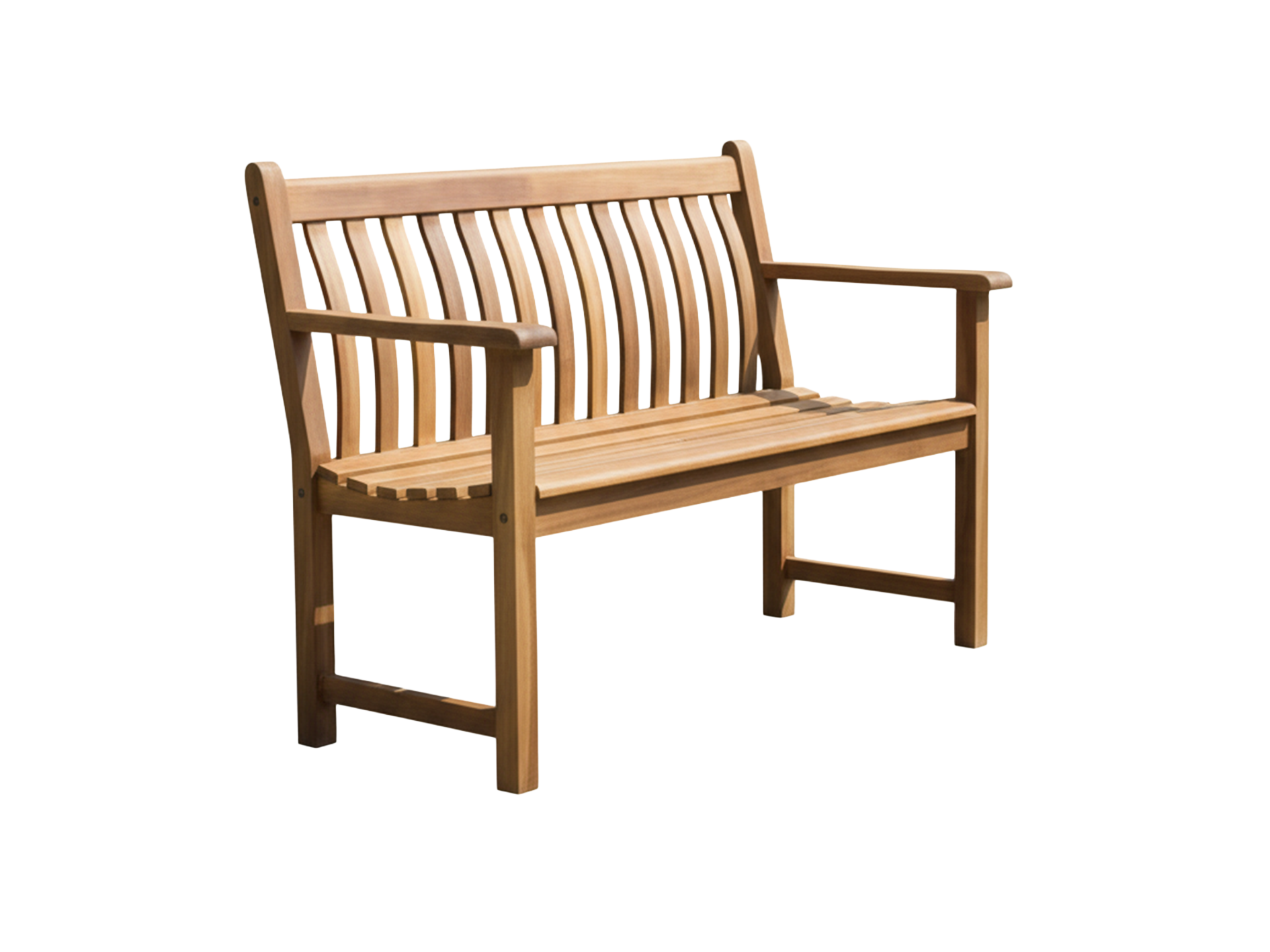 Wooden bench on a transparent background