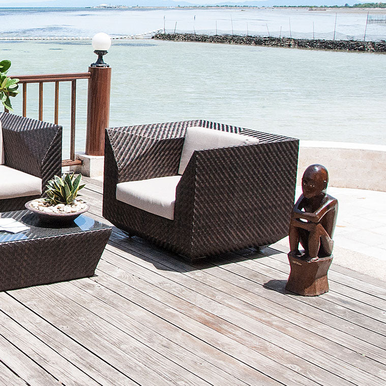 Alexander Rose Ocean Lifestyle contemporary weave chunky outdoor chairs