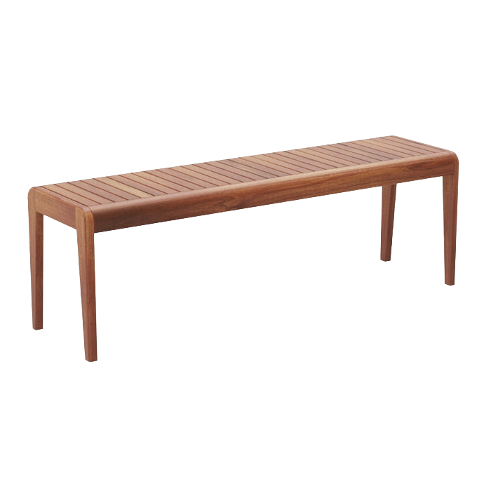 Wooden bench on a white background