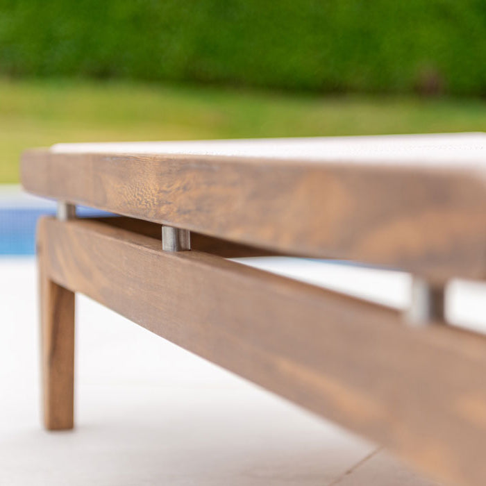 Wood Bolney Adjustable Sling Sunbed