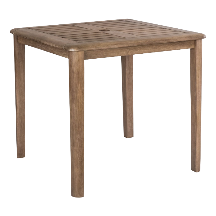 Wooden table on a white background