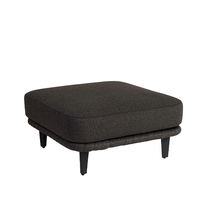 Dark gray ottoman on a white background