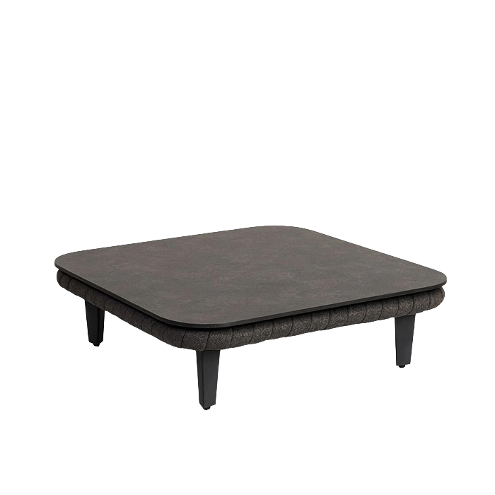 Rectangular dark grey coffee table on a white background