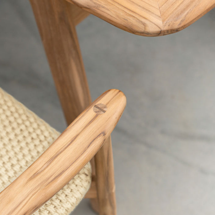 Dana Armchair with Rope Seat close up