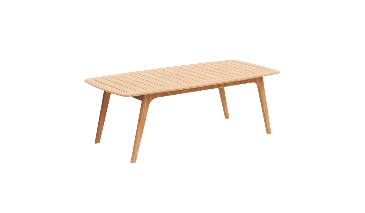 Wooden table on a white background
