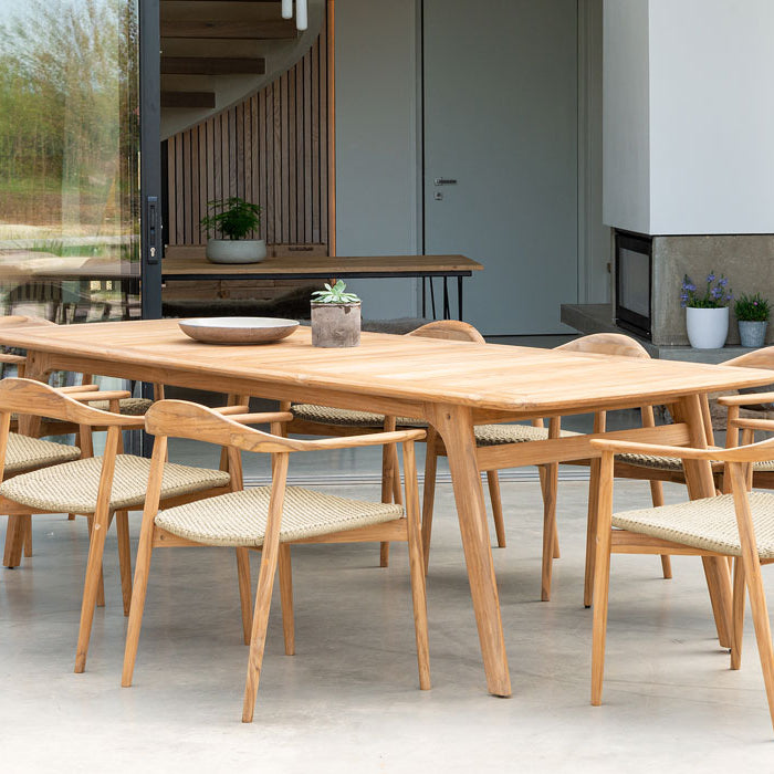 Dana Teak Dining Table for outside