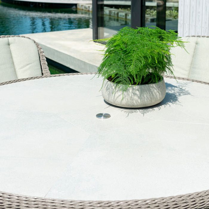 close up of Hazelmere Round Table 1.5m