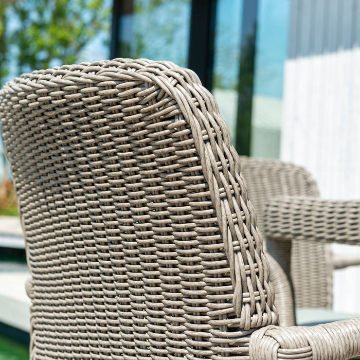Hazelmere weave Stacking Armchair close up