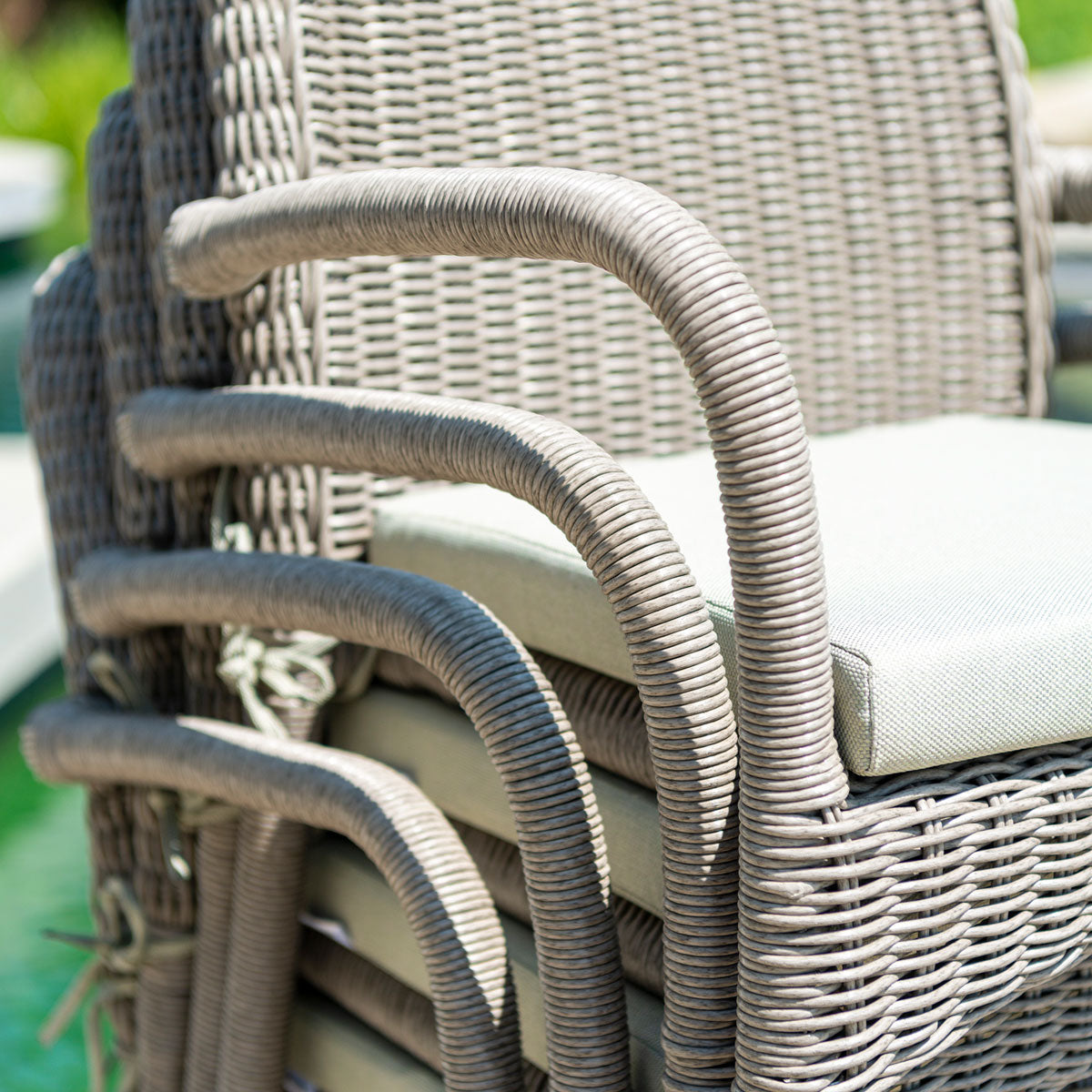 Hazelmere Stacking Armchair close up stacked