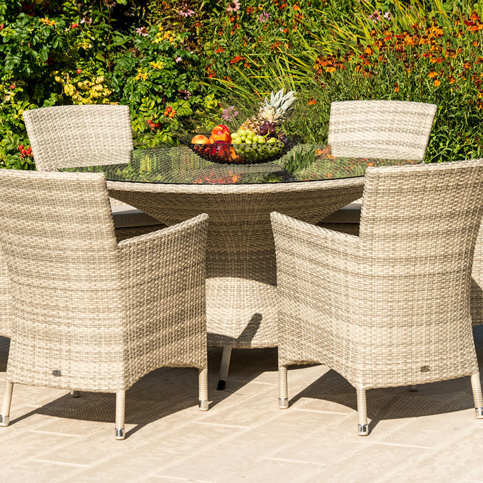 Ocean Pearl Wave Armchair with circular table