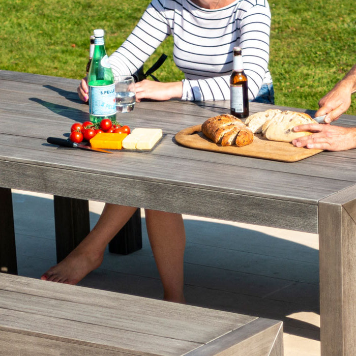 Old England Bench with food on table