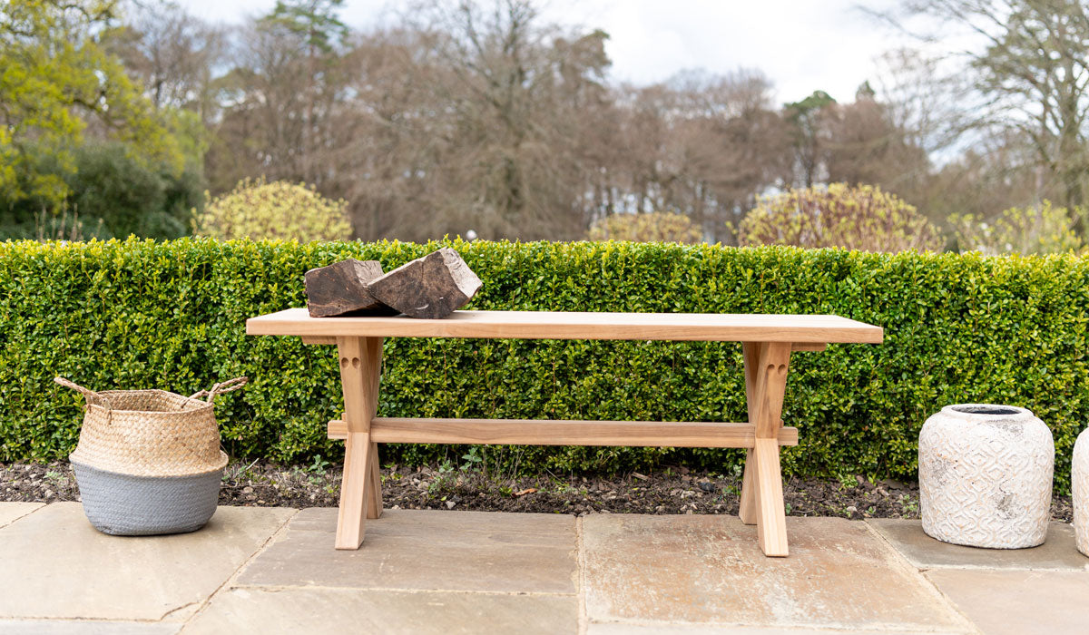 Teak Plank Bench