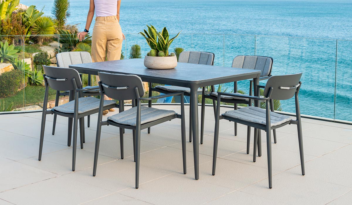 Rimini Rectangular Table W. Ceramic Glass 1.0m x 1.5m