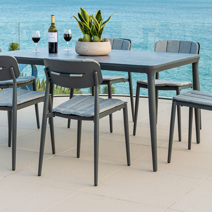 Alexander Rose Rimini Rectangular Table W. Ceramic Glass 1.0m x 1.5m