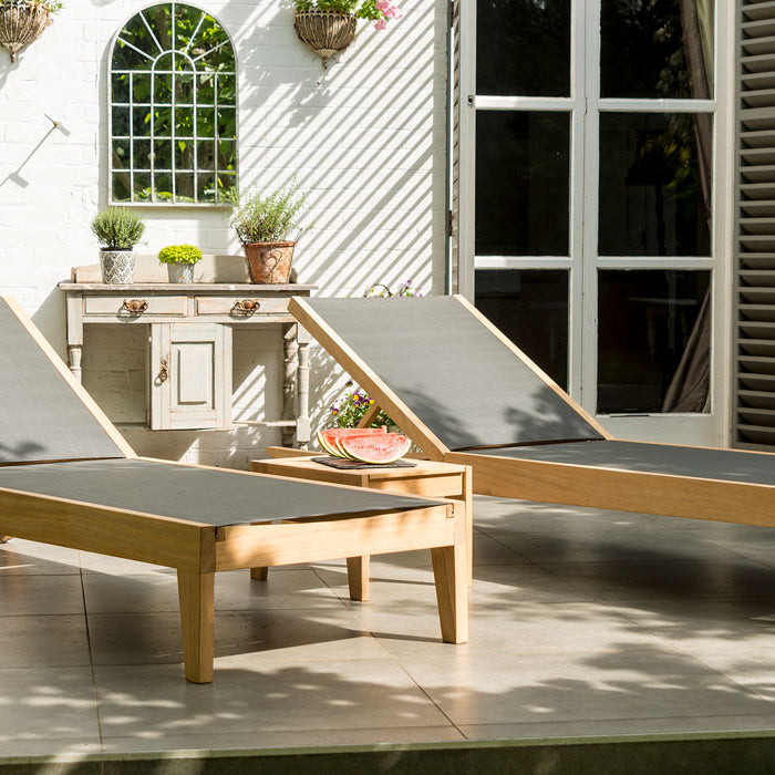 Roble Tivoli Sunbed Side Table with side table