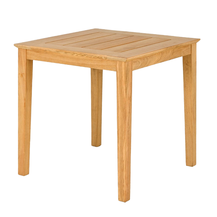 Wooden table on a white background