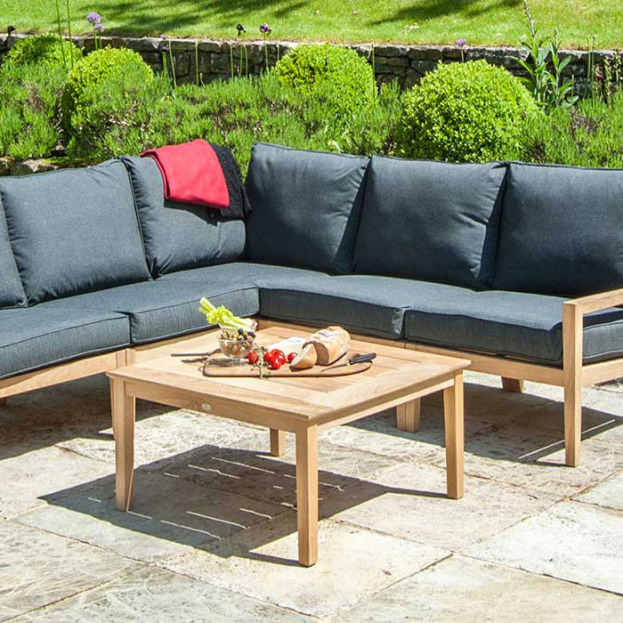 Alexander Rose Roble Tivoli Side Table 0.8m x 0.8m with sofa