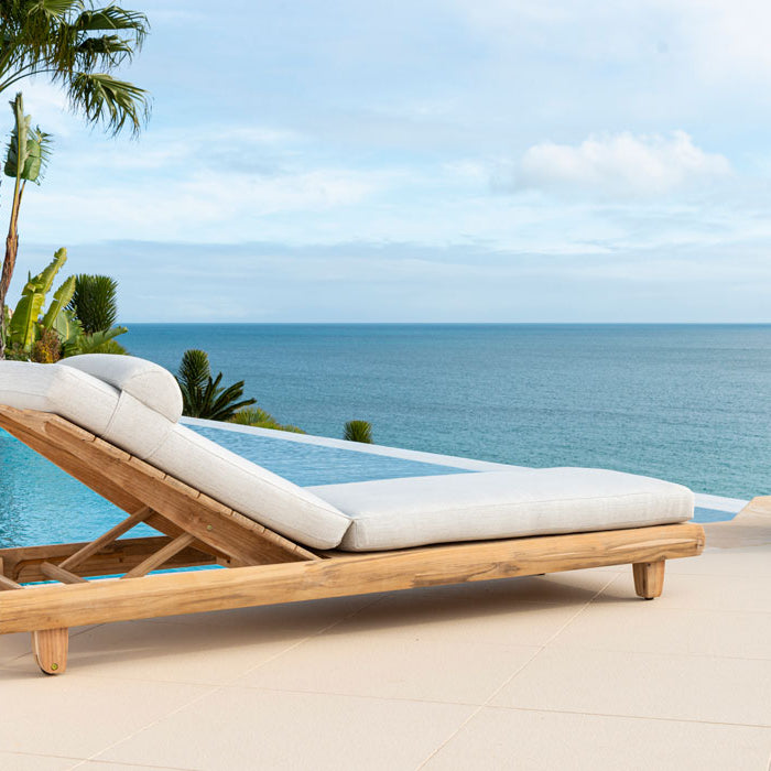 Sorrento Adjustable Sunbed by the pool
