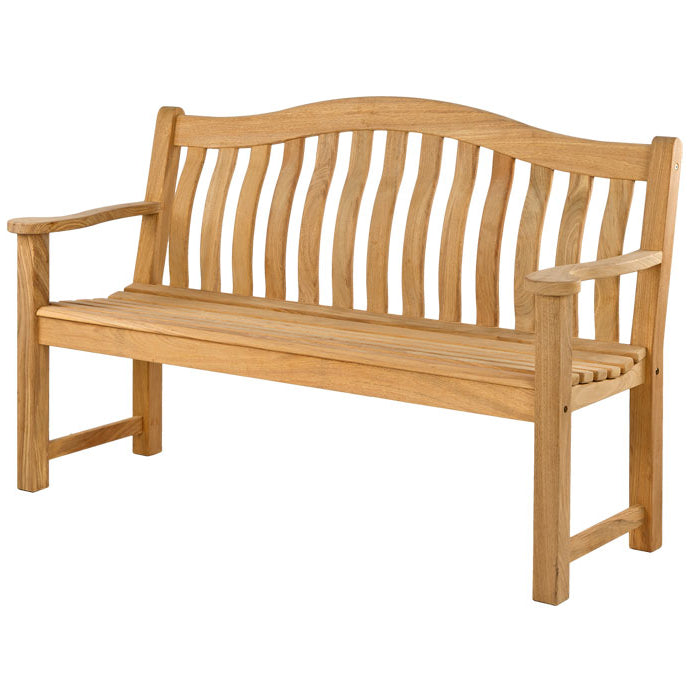 Roble Turnberry Wooden 5ft bench on a white background