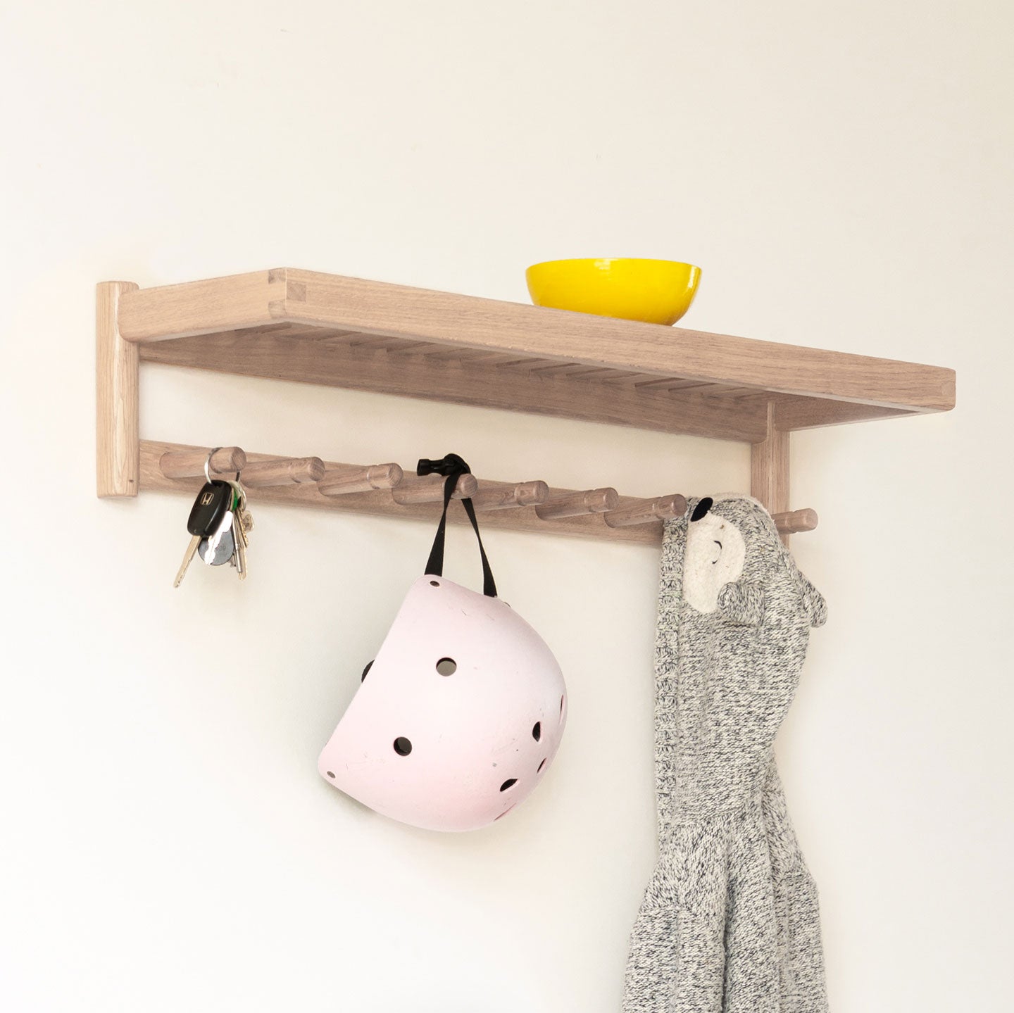 trak coat hooks with clothes