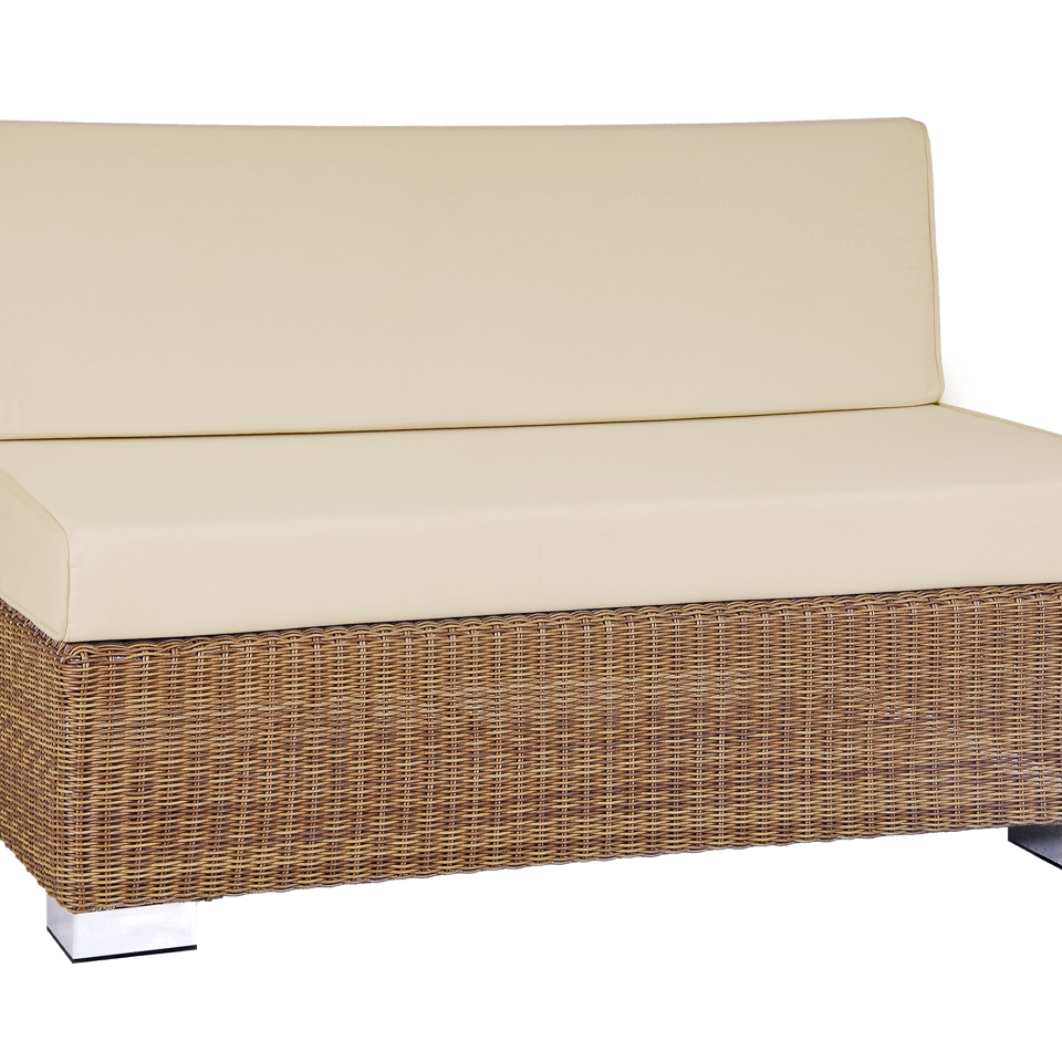 San Marion dark brown centre module for sofa set with deep cream cushions