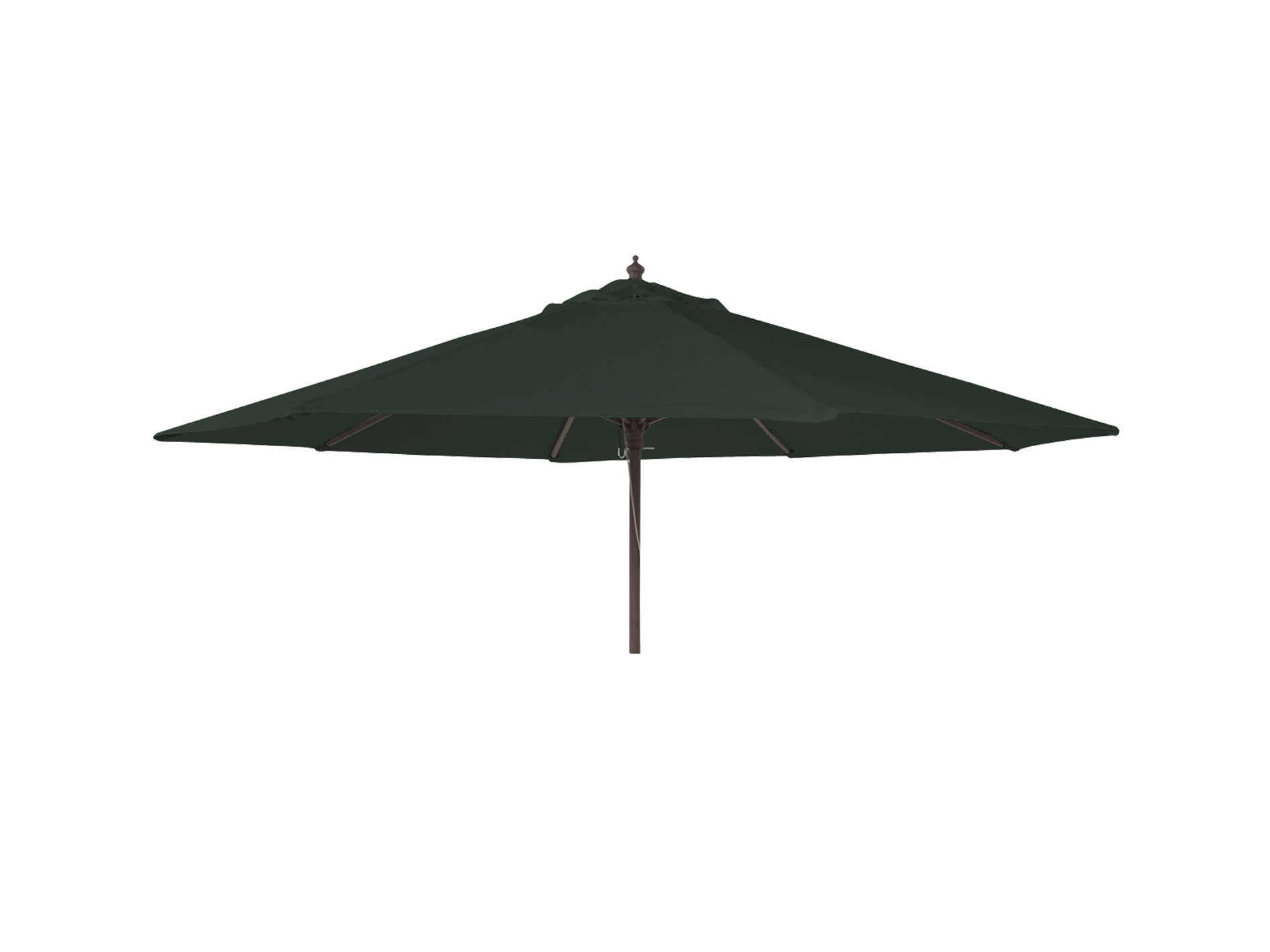 Round Eucalyptus Wood Parasol 2.7m with granite base charcoal