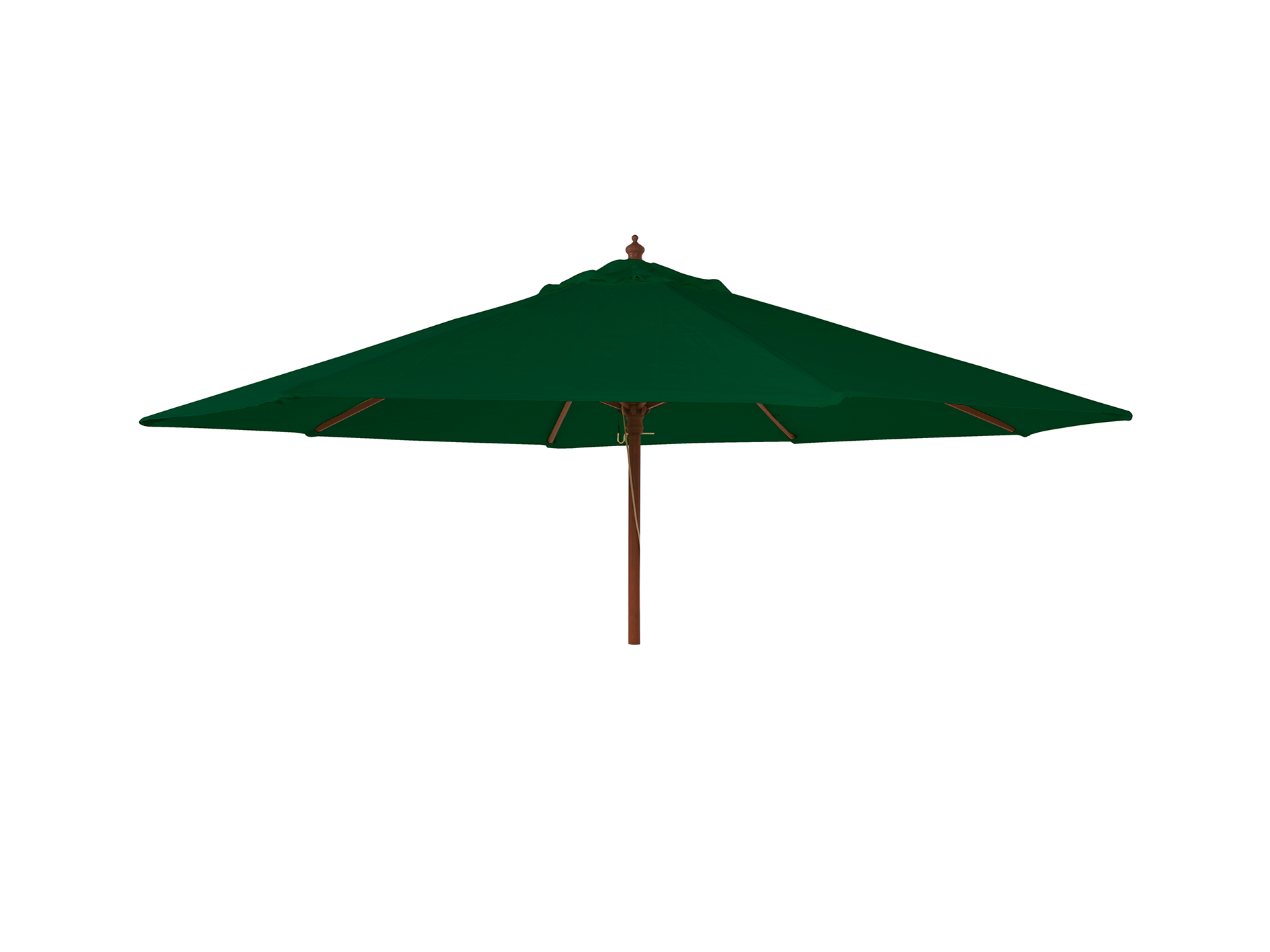 Round Eucalyptus Wood Parasol 2.7m with granite base green