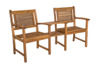 Two wooden chairs on a white background