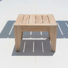 Square roble sunbed side table by Alexander Rose