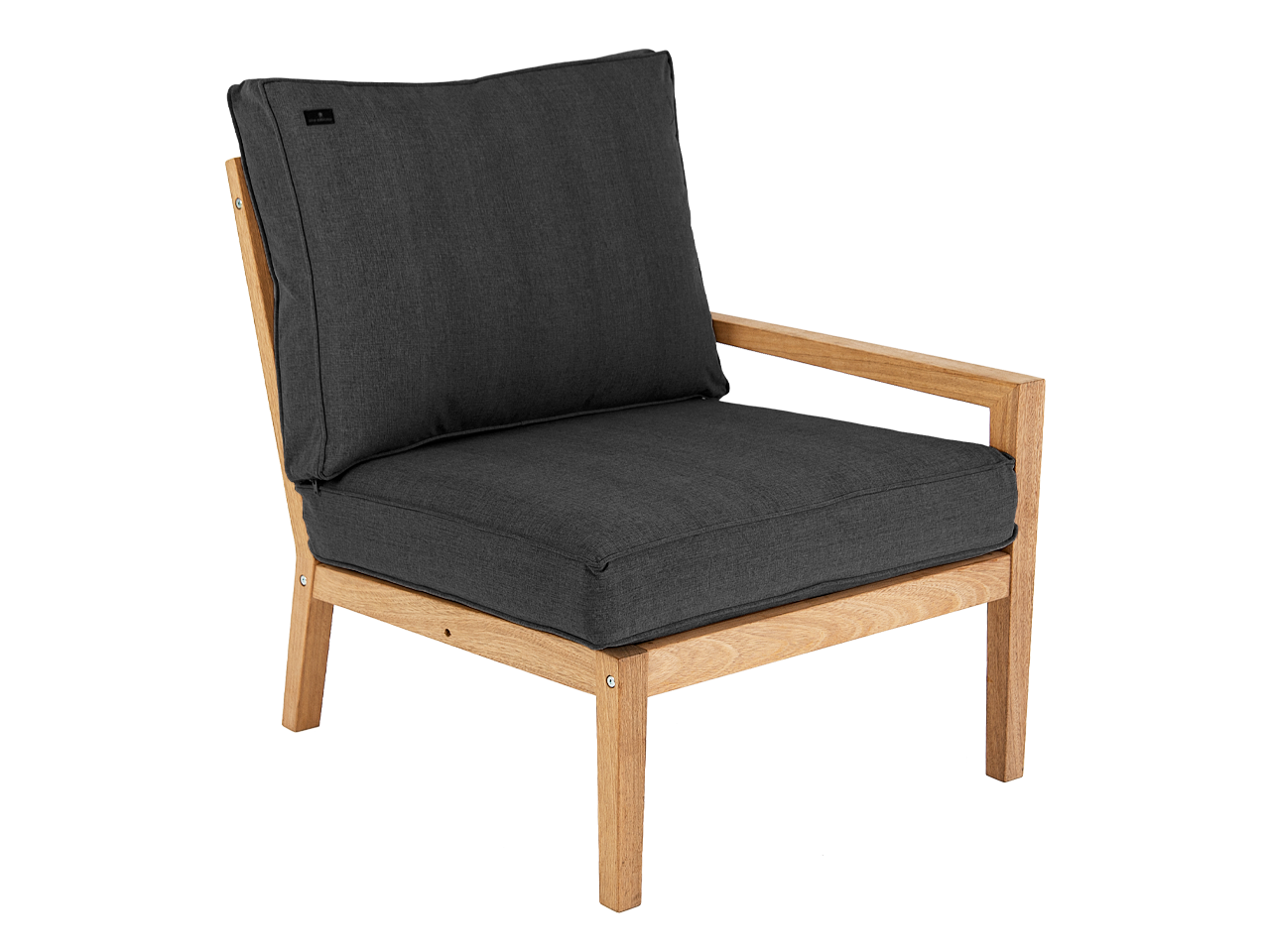 Roble Tivoli right end module to sofa set with dark grey cushions