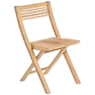 Wooden folding chair on a white background