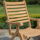 Folding wooden garden armchair