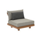 Sorrento outdoor teak middle module to sofa range with cushions