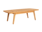 Teak coffee table - rectangular with curved corners